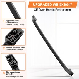 Upgraded WB15X10047 Oven Handle Replacement Compatible with GE Hotpoint Oven Door Handle Replacement(blk) General Electric Range Oven Handle JBP78BB2BB, JBP66BB4WH, JBP26BB3WH, JBP24BB4WH with Screws