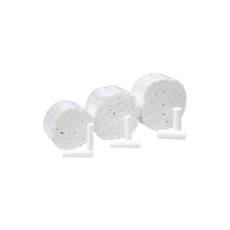 wellsamed wellsaroll Toothed Cotton Rolls Size 2 (10 mm), 300