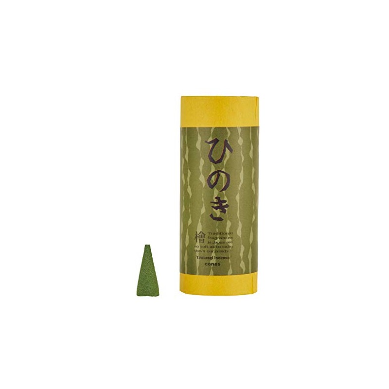 Global Product Planning Japanese Incense, Cone, Hinoki, 10 Cypresses (Cone