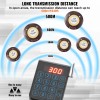 Wireless Restaurant Pager System 20 Beepers Battery Operated Black Plastic