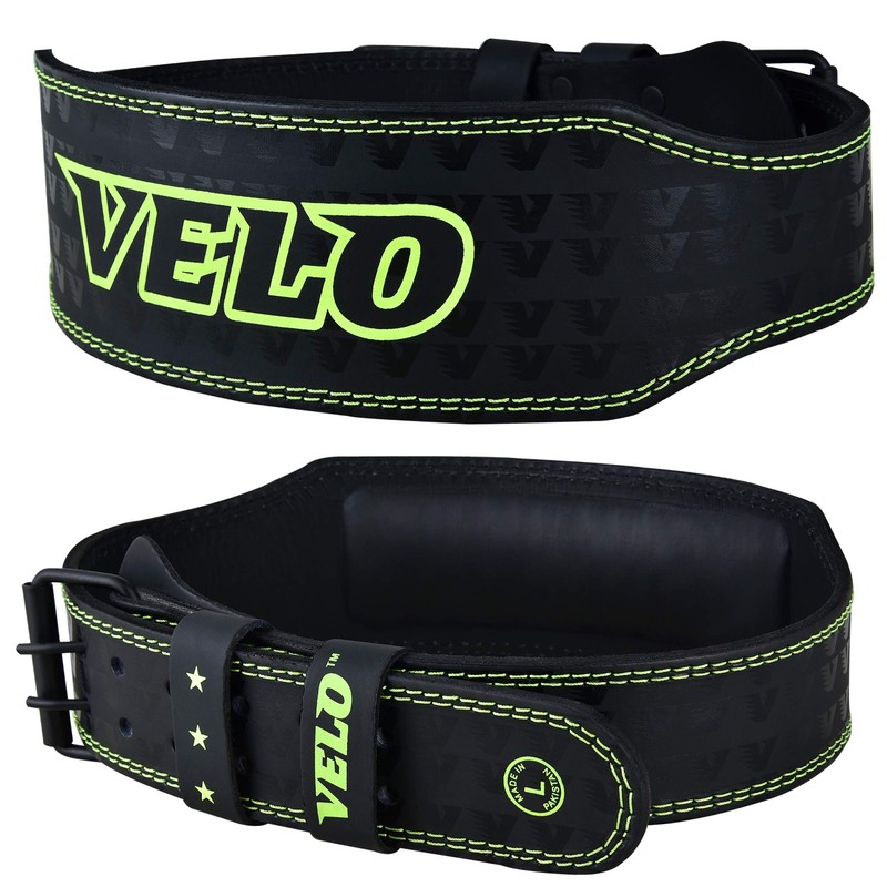 VELO Power Weight Lifting Buffalo Hide 4" Leather Belt Gym