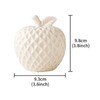 WeiLaiKeQi Ceramic Apple Sculpture - Minimalist Home Decor Accent, White,