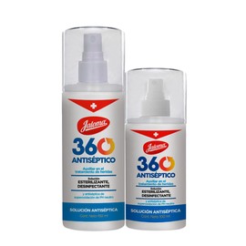 Jaloma 360 Pack de 100 ml + 150 ml, antiséptico para piel, auxiliar para heridas superficiales, sin ardor ni dolor