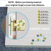 Gold Cabinet Door Hinges 1/2 Inch Overlay (Variable),50 Pack 25
