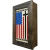 American Flag Hidden Gun Storage Cabinet - Stand For The