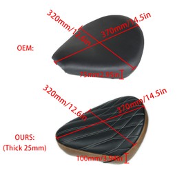 NANSENJPMP Thickened Motorcycle Driver Seat for Rebel 300/500, Front Rider Cushion Pad CMX 300 CMX 500 (2017-2025) /Black + Brown