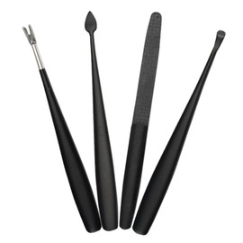 VICASKY 4-Piece Stainless Steel Cuticle Tools Set for Manicure Dead Skin Forks and Trimmer Grooming Kit for Women and Men Travel-Friendly Nail Care