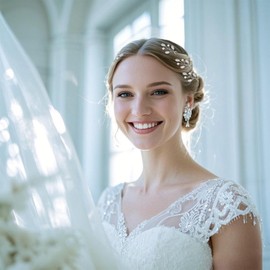 Lystaii 12 Pieces Pearl Crystal Bridal Hair Pins Rhinestone Wedding Hair Clips for Women and Girls Brides Bridesmaids Accessories U Shaped Pins Bobby Decorative