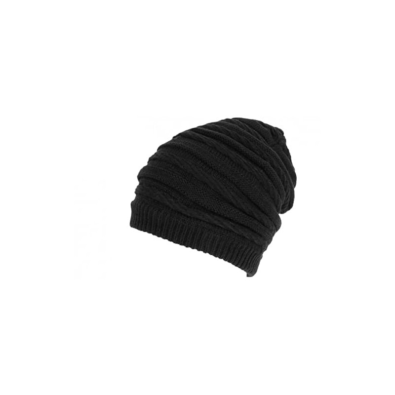 Long Hat Black Rasta Wool Fleece Lining Fashion Wack Size: