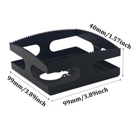 PDETVEO Square Slot Cutter, High Speed Steel Outlet Cutter for Drywall, One-Step Electrical Box Cutout Tool for Wood, Plastic, and Metal (Black)