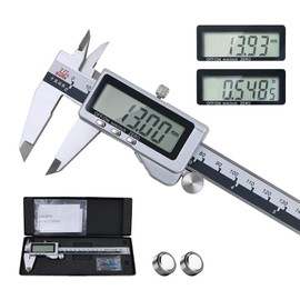 SHAN Digital Caliper Measuring Tool，Digital Caliper Stainless Steel 6 Inch/150mm，Automatic Shutdown, Inch/Millimeter Conversion，Digital Micrometer Suitable for DIY/Household