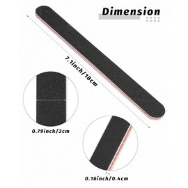 FATASH Nail Files Set - 10Pcs Professional Double-Sided Emery Boards for Natural/Acrylic Nails - 100/180 Grit - Limas para Manicure, Nail Filer, and Buffer