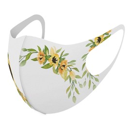 [igsticker] デザイン マスク ２枚セット ポリエステル 洗える 布マスク 男女兼用 020800 夏 花 向日葵