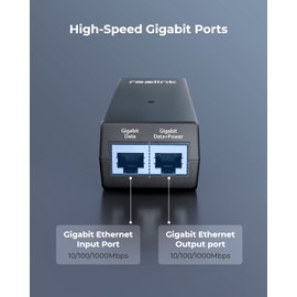 Reolink Gigabit PoE Injector, Convert Non-PoE to PoE, Supplies PoE+ (30W) or PoE (15.4W), Distance up to 100m, Plug & Play, Suitable for Reolink PoE Cameras/Reolink Video Doorbell PoE, P030U05