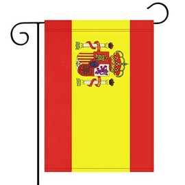 No Logo Garden Flag Spain Spanish Garden Flag,Garden Decoration Flag,Indoor and Outdoor Flags,Celebration Parade Flags,Anniversary Celebration, National Day,Double-Sided.