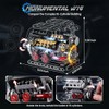 JMBricklayer 3-in-1 Mini Engine Model Car Kits that Runs, V8