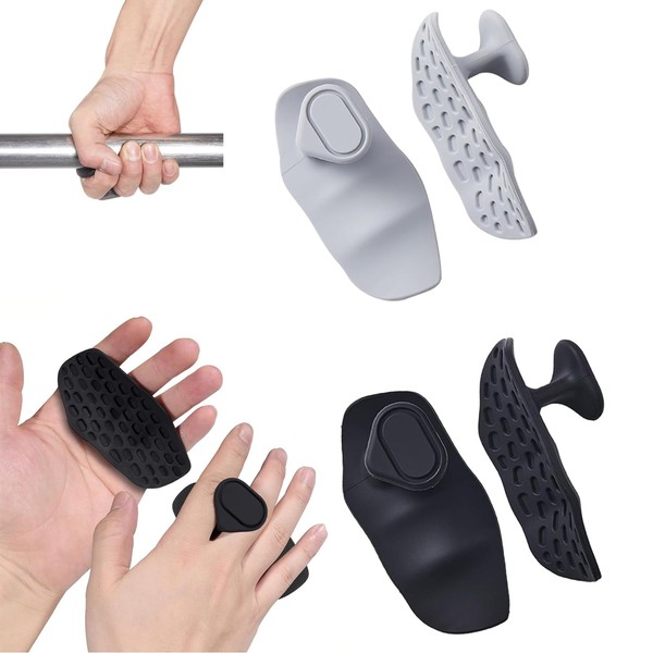 Suweiyuanshiyi 2PCS Anti-Slip Workout Grips,Ergonomic Rubber Hand Protector Gloves for