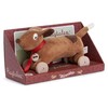 Ragtales RT501 Wooster Wooden Pull-Along Daschund Dog Soft Toy, Red