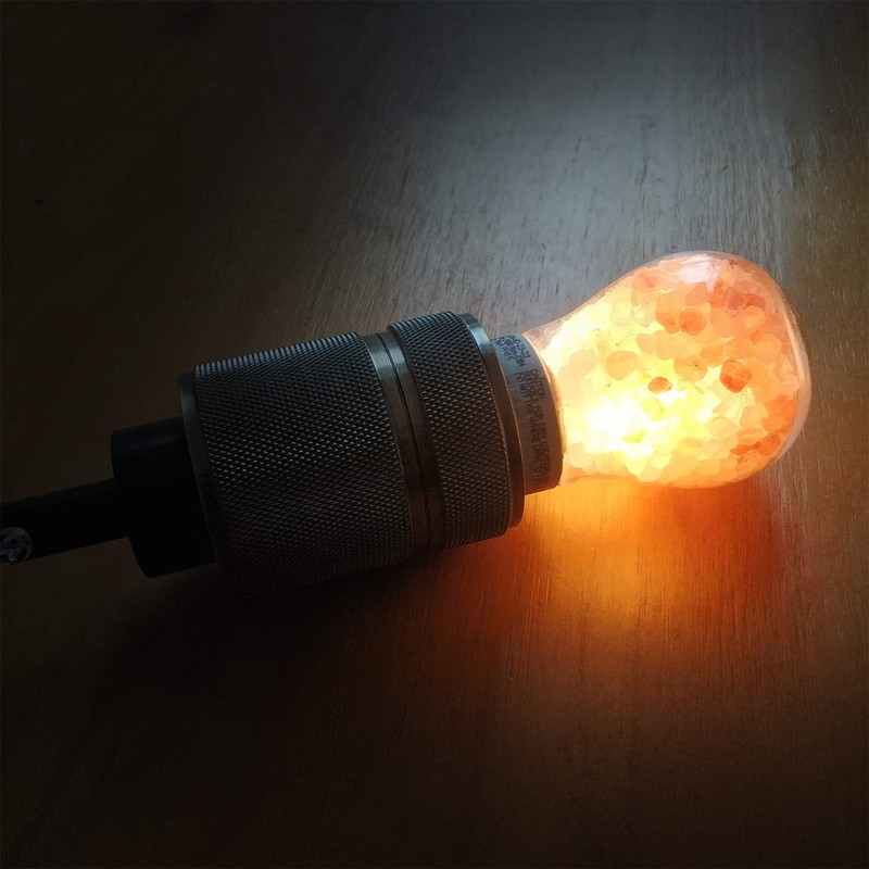 Himalayan Glow Himalayan Salt Light Bulb, Warm Amber Glow, Dimmable