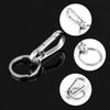 KINMINGZHU 4 Pack Hook Clip with Key Rings, Metal Keyring