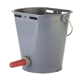 Kerbl Kalber Drinking Bucket with Suction Valve (Drinking Bucket for Cattle, Complete with Super Suction and Screw Valve, Capacity 8 litres) 144