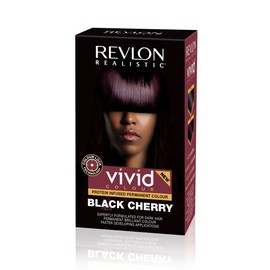 Revlon Realistic Vivid Colour Protein Infused Permanent Color Hair Dye with Color Lock Technology, Black Cherry 110ml
