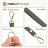 SUIKIHUM Leather Wristlet Strap, 20cm/7.87" Long KeyChain Hand Strap, Army