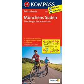 KOMPASS Fahrradkarte Münchens Süden - Starnberger See - Ammersee: Fahrradkarte. GPS-genau. 1:70000