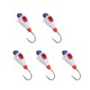 5 Pcs Winter Ice Fishing Jigs Kit Hooks Lures for