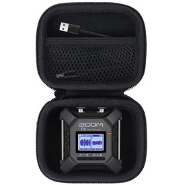 Lebakort Hard Protective Case Cover Pouch for Zoom F3 - 2 Track Broadcast Field Recorder, black
