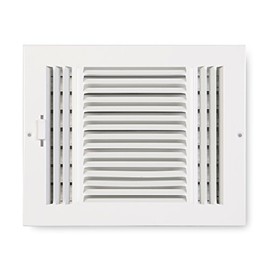 Accord ABSWWH3104 Sidewall/Ceiling Register with 3-Way Design, 10-Inch x 4-Inch(Duct Opening Measurements), White