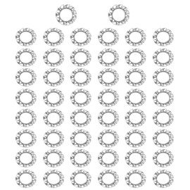 50Pcs External Serrated Shakeproof Washer, M10 Serrated Lock Washers, Stainless Steel External Tooth Gaskets, Silver