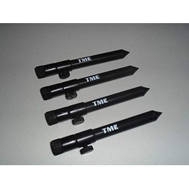 TMC 4 x Lightweight Aluminium Extendable Bank Sticks 15-25 cm's. Rod Rests, Buzz Bar, Alarms. Carp & Coarse Fishing