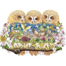 250 PC Wentworth Wood Puzzle OWLETS in Moonlight