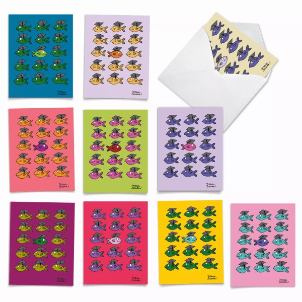 Nobleworks 10 Graduation Note Cards - Stand Out in Crowd
