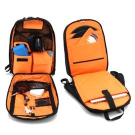 Jetpack Slim Backpack for DVS, Mobile, or Club DJ Gig Set, Bag Carry Laptop, Stand, Tablet, Headphone, Vinyl Records, USB Mobile Devices, Needle Case, Cables, Microphone & More. TSA Compliant (Gray)