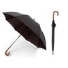 Drizzles Mens Long Auto Umbrella with a Wooden Crook Handle