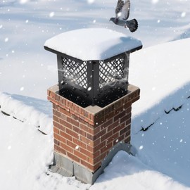 INNO STAGE Chimney Cap, 10"x10" Chimney Cover, Chimney Rain Caps, Fireplace Chimney Caps for Outside with Adjustable Metal Screws & Gloves