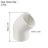 sourcing map 50mm Slip 45 Degree PVC Pipe Fitting Elbow