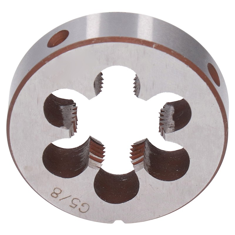 G5/8in Round Threading Die Alloy Steel Cylindrical Pipe Thread Repair