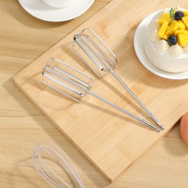 ABOOFAN Repuestos Para Batidora De Mano 2 Accesorios Batidores De Acero Inoxidable Para Huevos Y Mezcla De Masas Accesorio De Cocina Para Repostería Y Pan