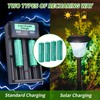 PTIJPOW AA 3.2V LiFePo4 650mAh Solar Battery, AA 3.2V Lithium