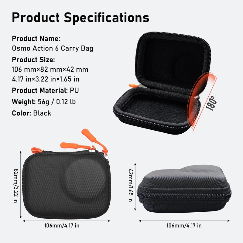 CYNOVA Camera Carrying Case for DJI Osmo Action 6 Cage