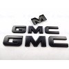 Auto Front & Rear GMC Matte Black OVERLAY Emblem Badge
