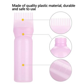Watris Veiyi Pack of 3 Hair Oil Applicator, 160 ml Applicator Bottle Hair, Shampoo Hair Oil Applicator Bottle, Root Comb Applicator Bottle, Hair Dye Brush Bottle Comb