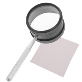 Parliky 1set Handheld Magnifying Glass Optical Glass Lens for Jewelry Antiques and Detailed Inspections Portable Loupe Cleaning Cloth for Viewing