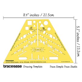 Traceease Electrical Drafting Isometric Piping Template Drawing Stencil,Designing Template Measuring Ruler