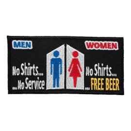 PatchStop - World's Largest Patch Store No Shirts No Service Free Beer Patch, Funny Sayings Patches