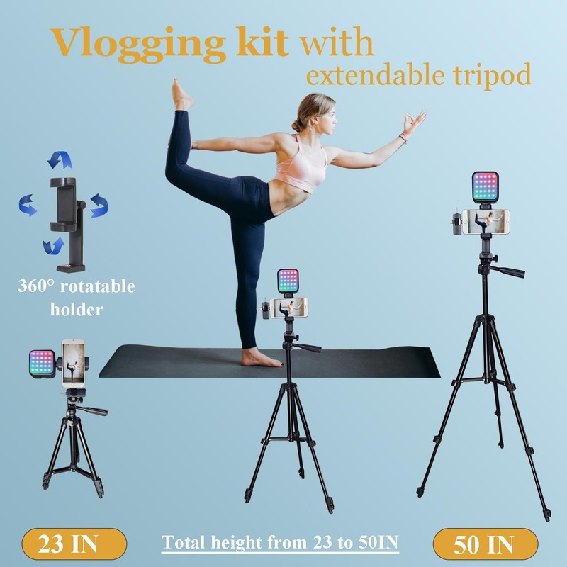 Litchitech Vlogging Kit for iPhone, Vlogging Kit for Andriod Phone,