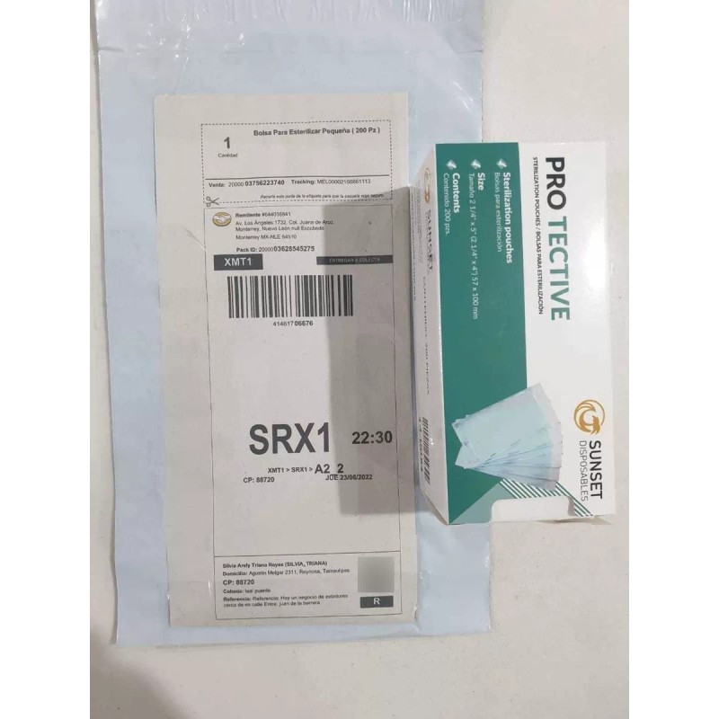 Vamasa Bolsa Para Esterilizar Autosellable 5.7x10cm Indicador 400pz